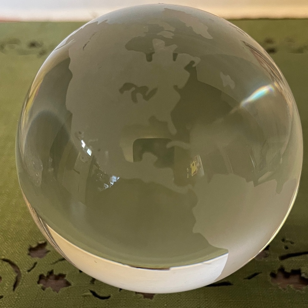 Clear Glass Globe Art Piece